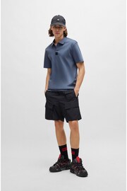 HUGO Interlock-Cotton Polo Shirt With Stacked Logo - Image 2 of 5