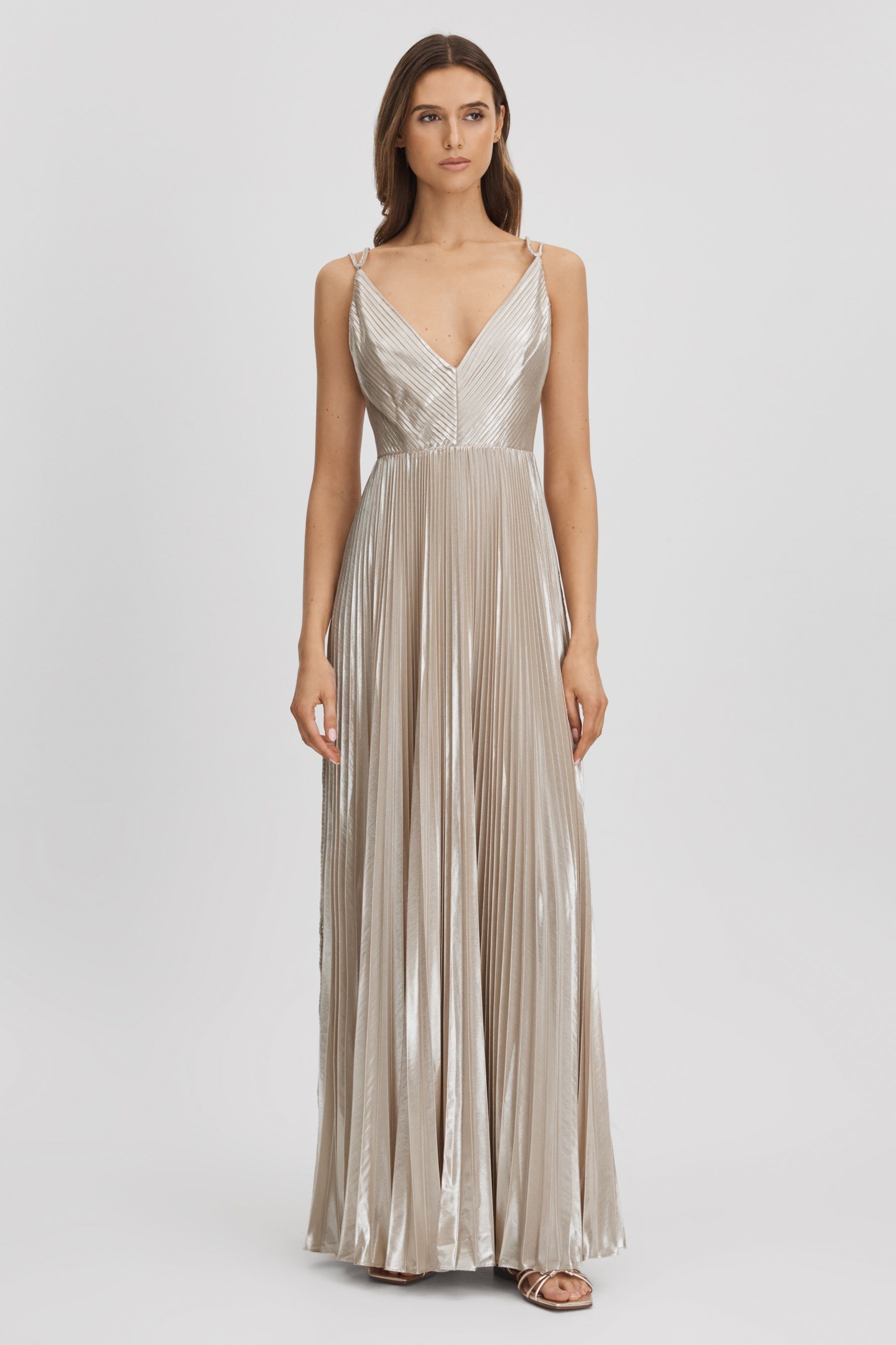 Halston pleated dress top