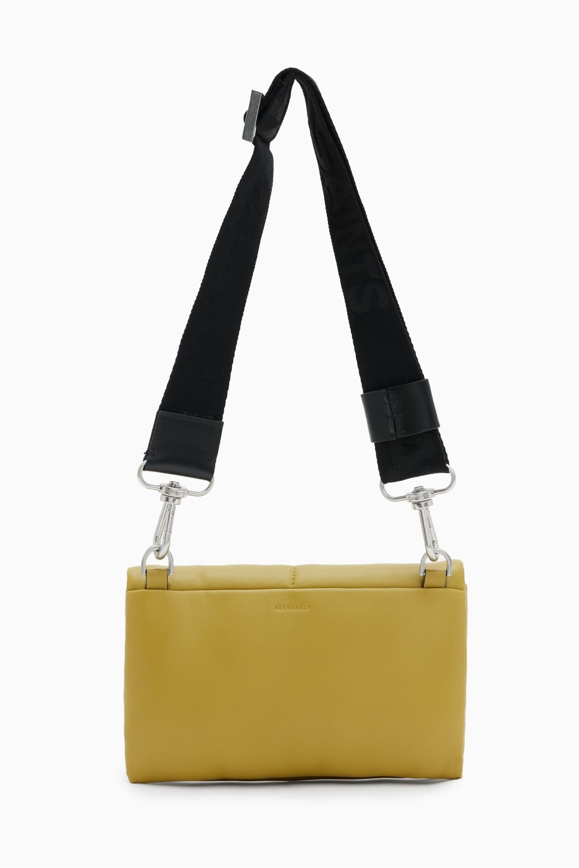 AllSaints Green Ezra Quilt Cross-Body Bag - Image 5 of 7