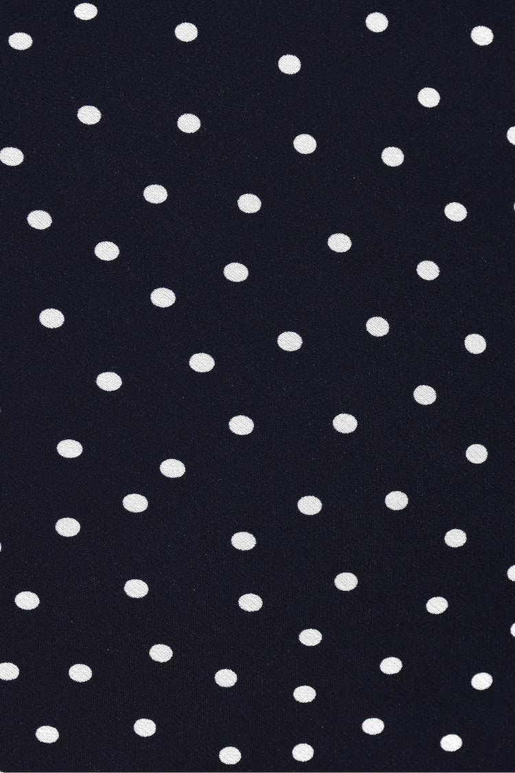 Ro&Zo Blue Spot Print Sweetheart Neckline Midi Dress - Image 7 of 7