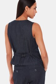 Whistles Blue Joanna Denim Waistcoat - Image 2 of 3