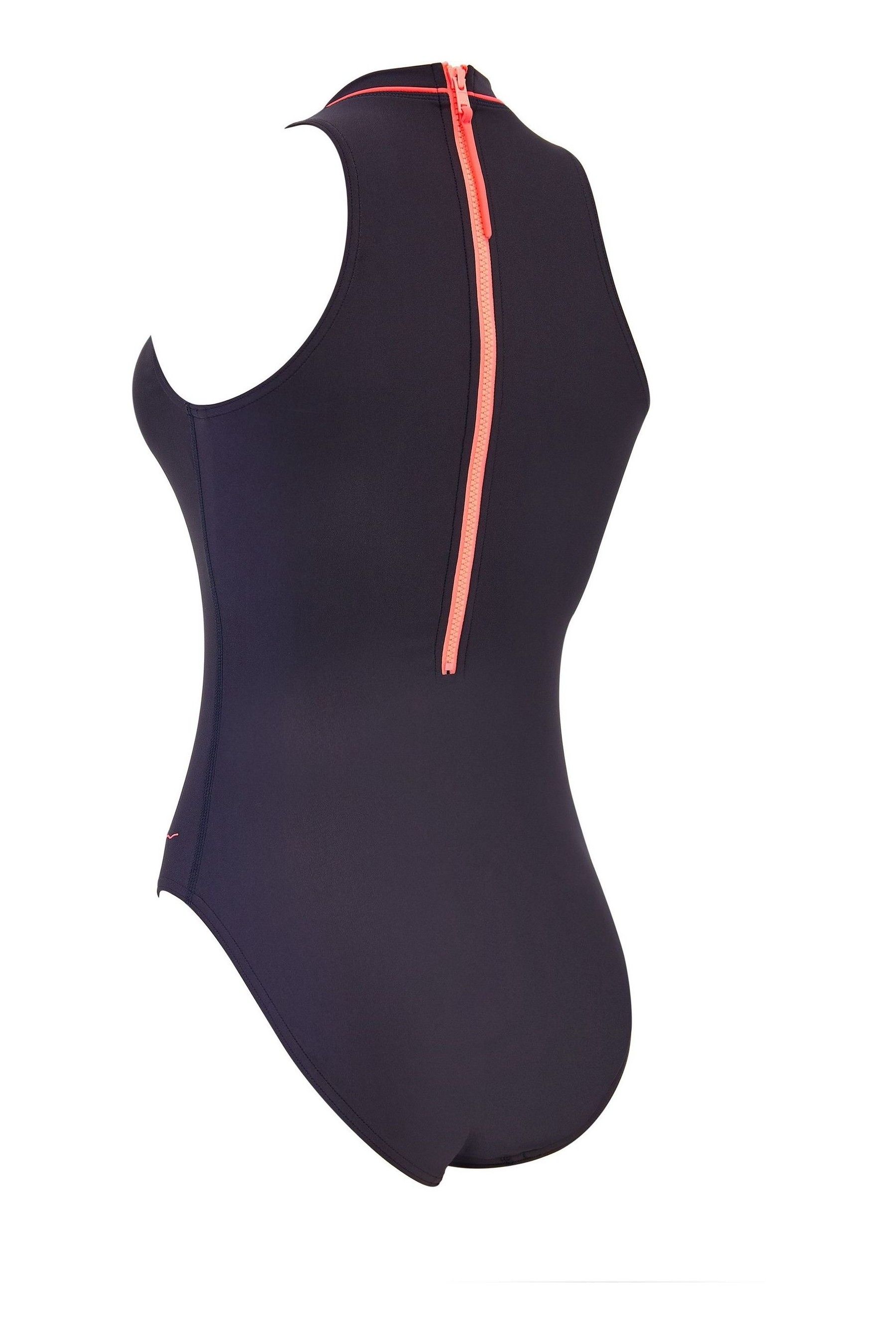 Buy Zoggs Women Cable Zipped Hi Neck One Piece Swimsuit from Next Luxembourg