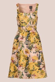Adrianna Papell Yellow Jacquard Midi Dress - Image 5 of 5