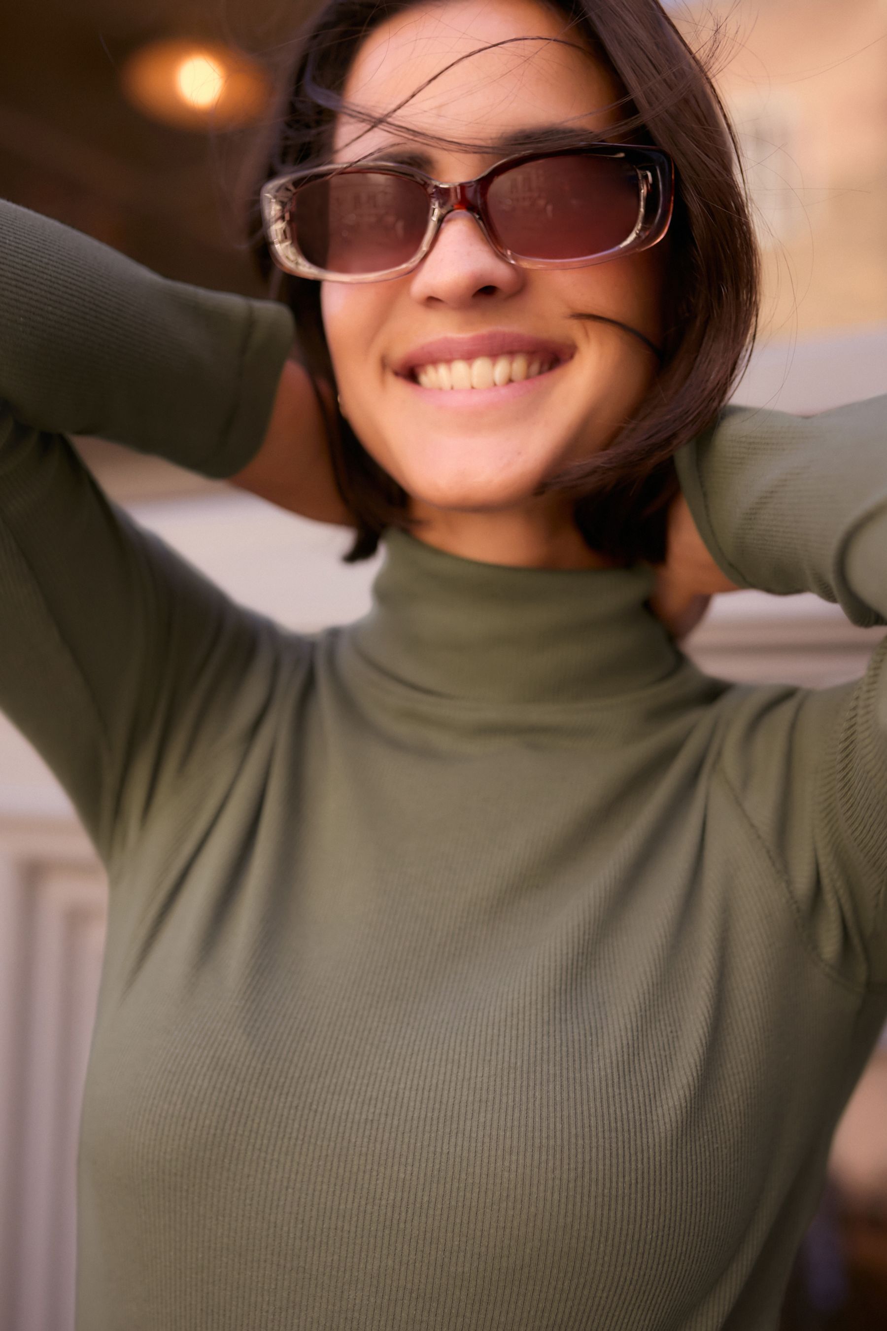 Ribbed roll neck bodysuit store