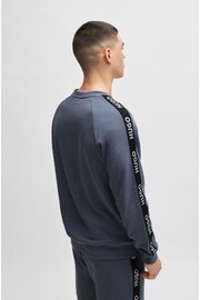 HUGO Cotton-Terry Sweatshirt With Logo Tape and Ribbed Cuffs - Image 2 of 5