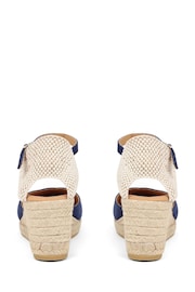 Jones Bootmaker Blue Rosina Leather Espadrilles - Image 4 of 7