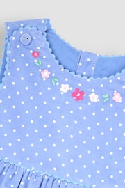 JoJo Maman Bébé Blue Bunny Applique Cord Dress - Image 5 of 6