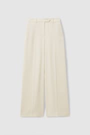 Reiss Cream Solene Wide Leg Split Hem Trousers - Image 2 of 6