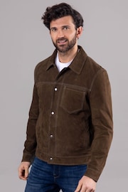 Lakeland Leather Moss Green Seaton Suede Jacket - Image 9 of 9