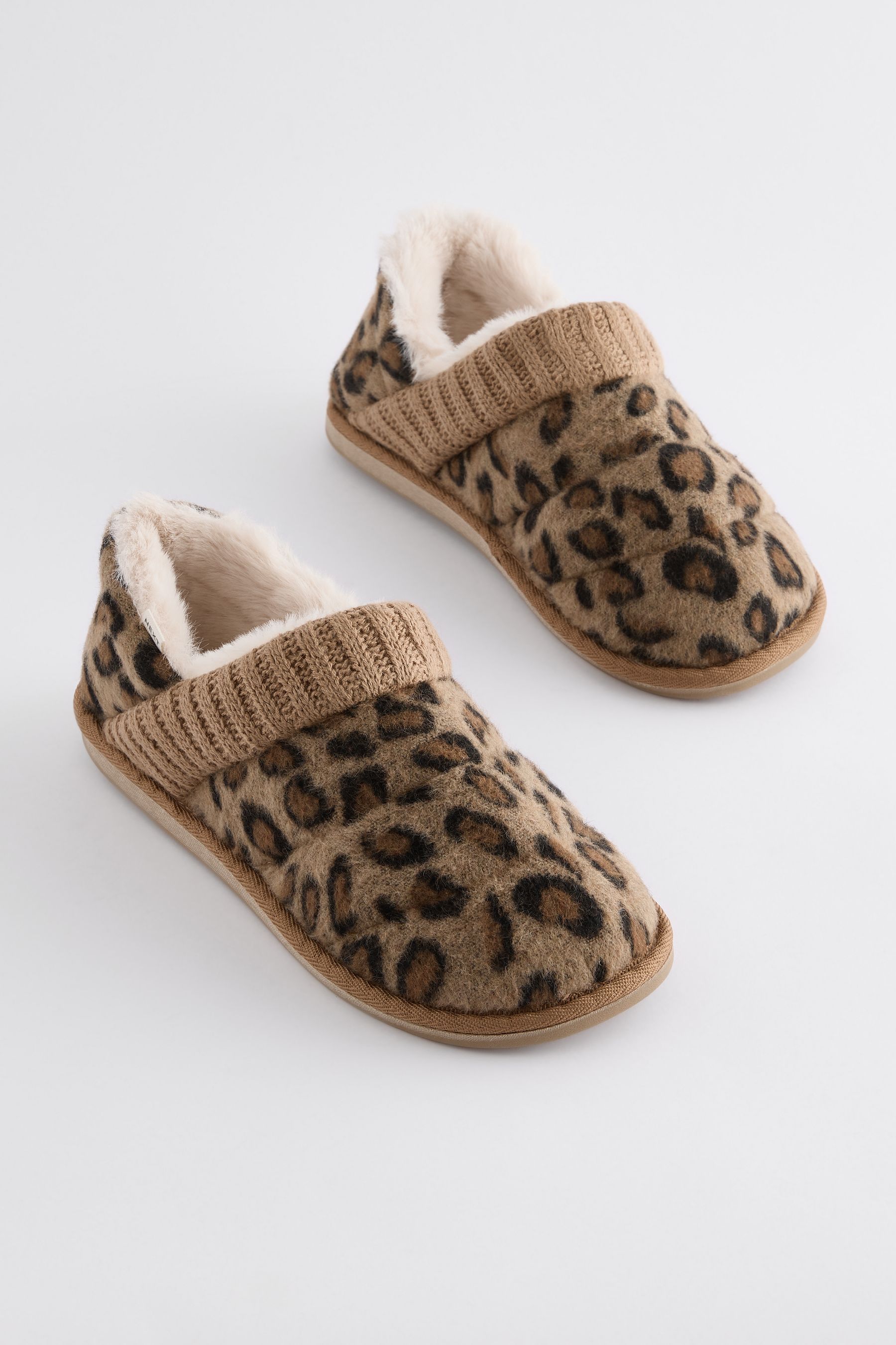 Next leopard print slippers hotsell