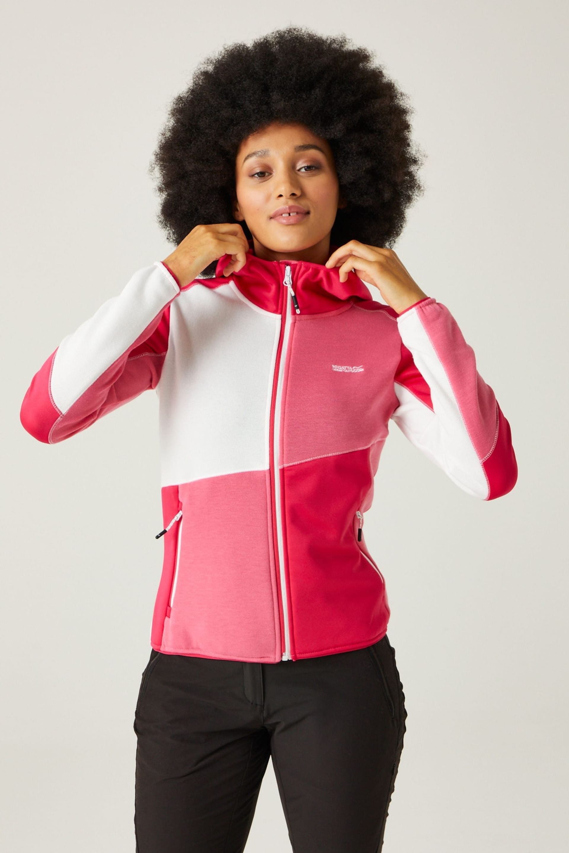 Regatta Pink Walbury VII Full Zip Hooded Fleece - Image 2 of 9