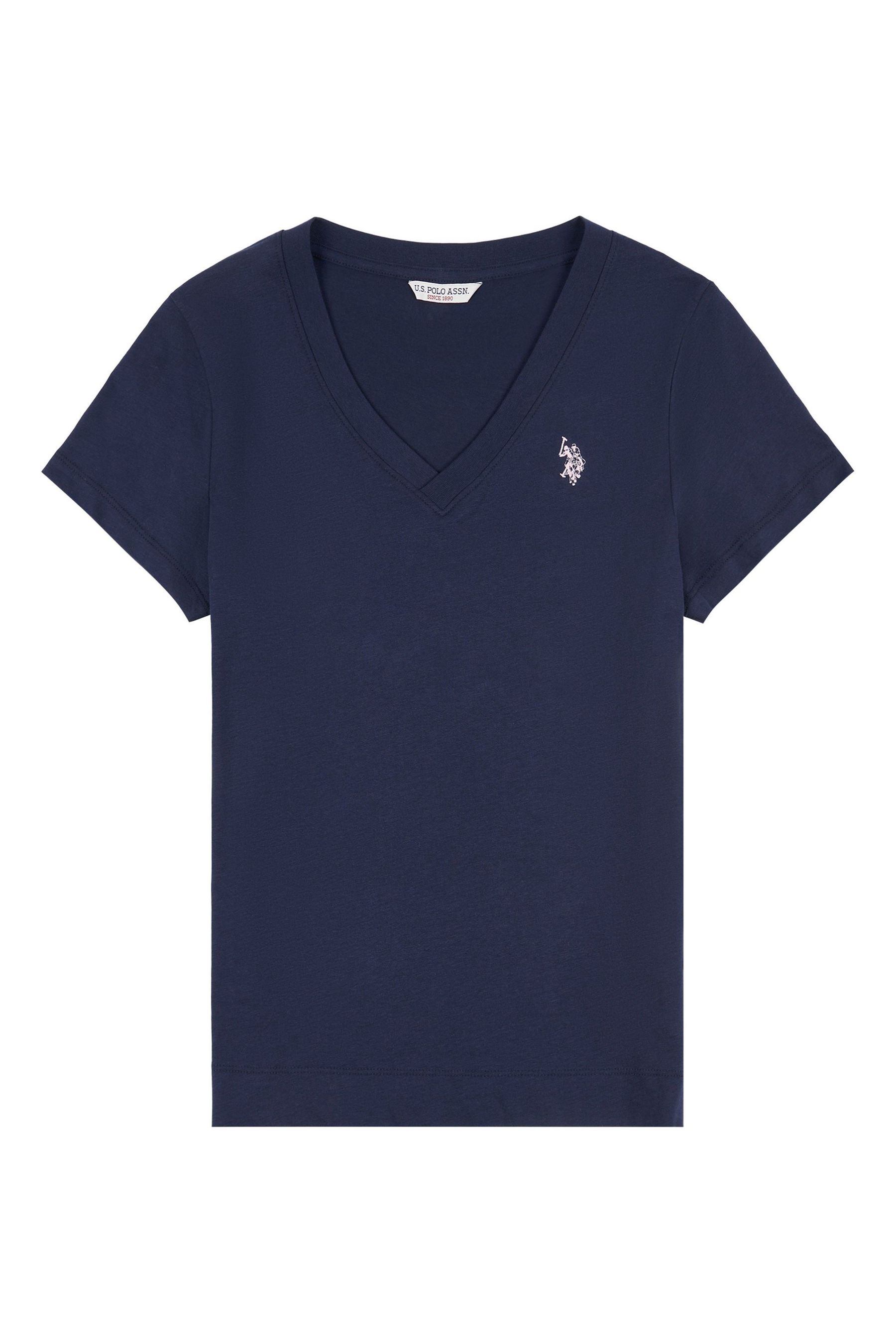 Buy U.S. Polo Assn. Dark Blue Regular Fit Womens V Neck 100 Cotton T Shirt from the Next UK online shop