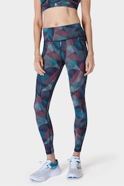 Sweaty Betty Grey Gradient Shapes Print Full Length Power Workout Leggings - Image 1 of 9