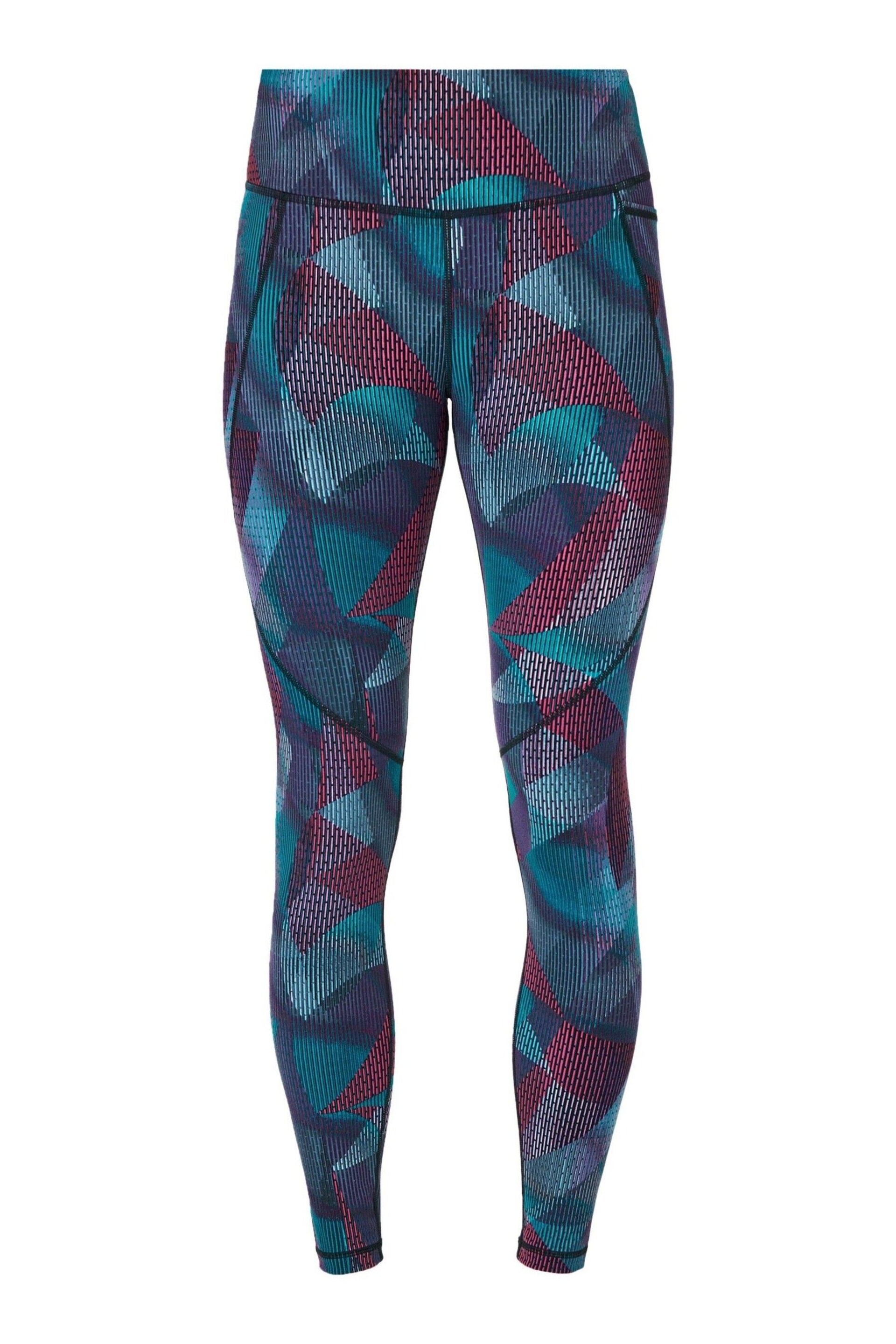 Sweaty Betty Grey Gradient Shapes Print Full Length Power Workout Leggings - Image 9 of 9