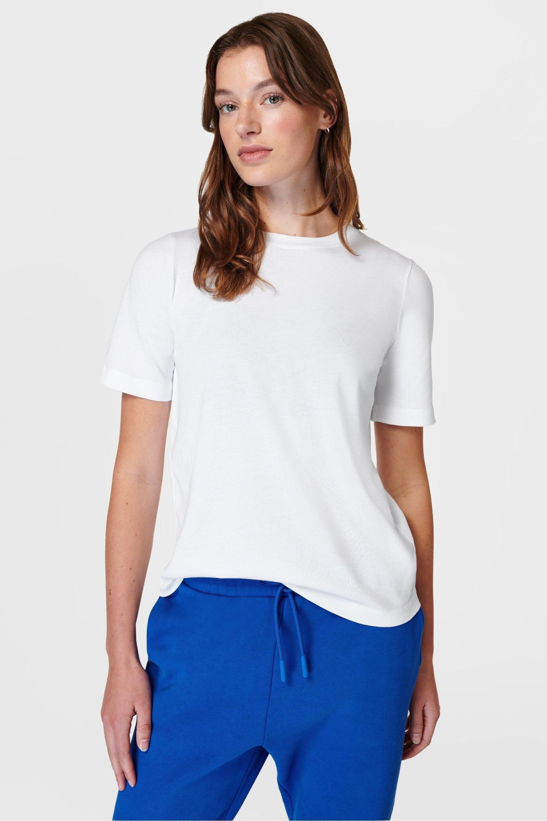 Sweaty Betty White Essential Crew Neck T-Shirt - Image 1 of 6