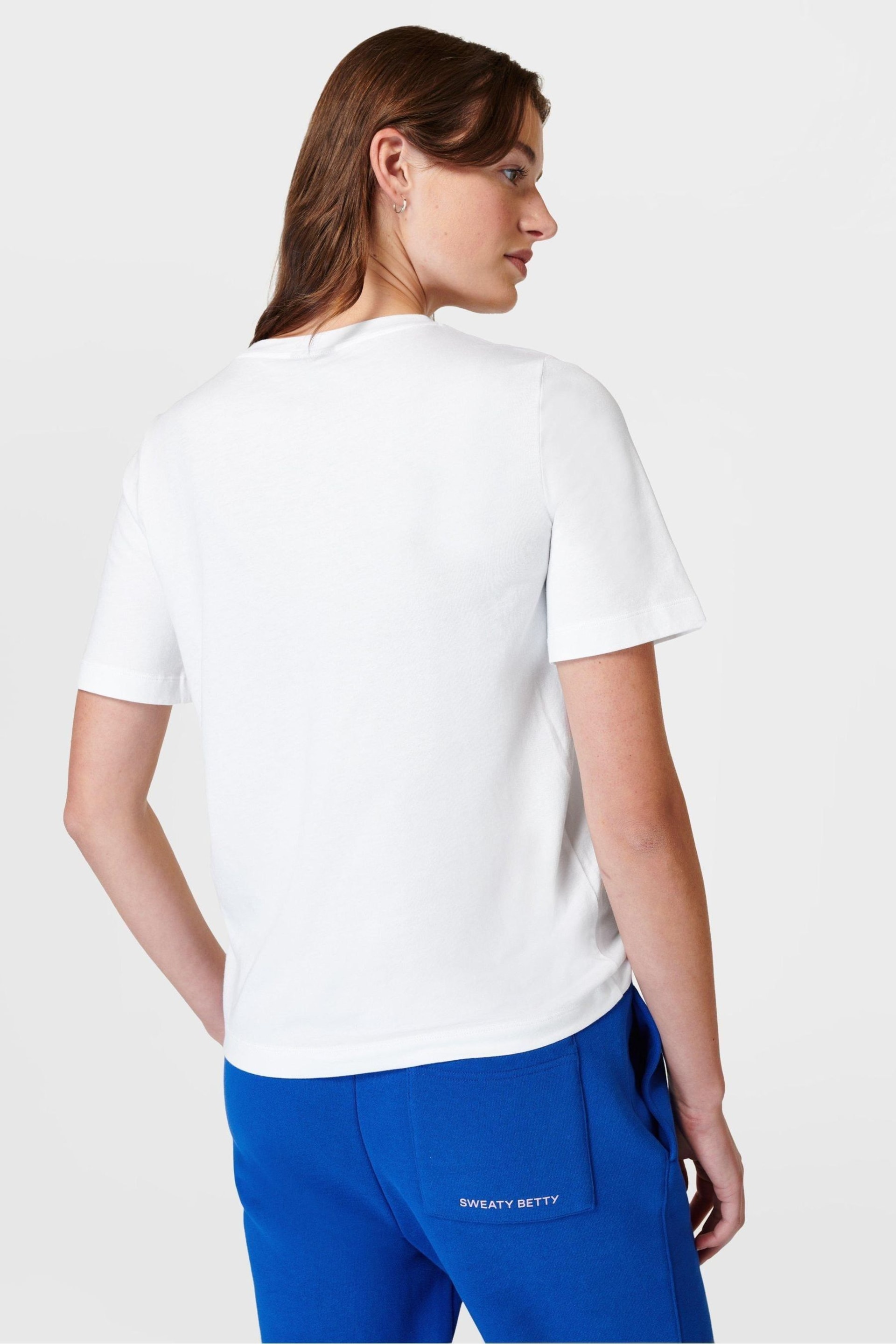 Sweaty Betty White Essential Crew Neck T-Shirt - Image 2 of 6