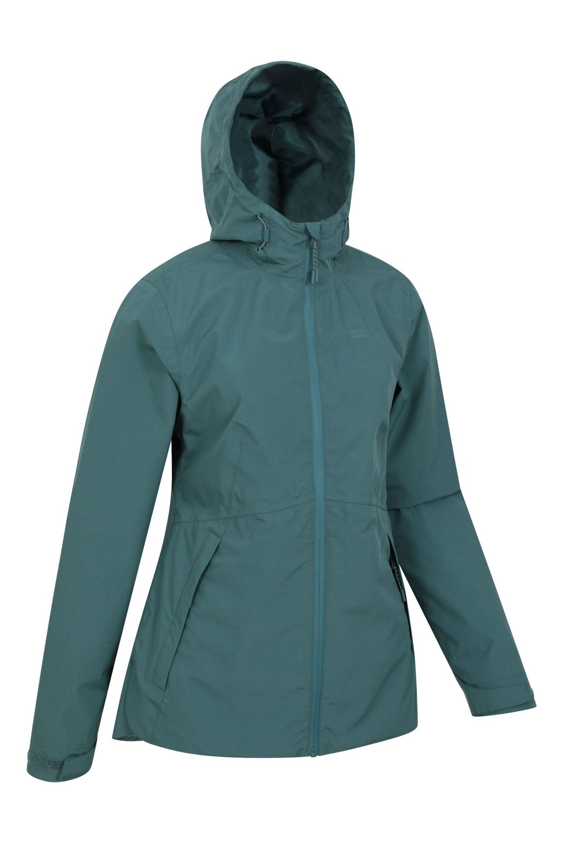 Mountain Warehouse Green Vancouver Ultra-Lightweight Womens Waterproof Jacket - Image 3 of 5