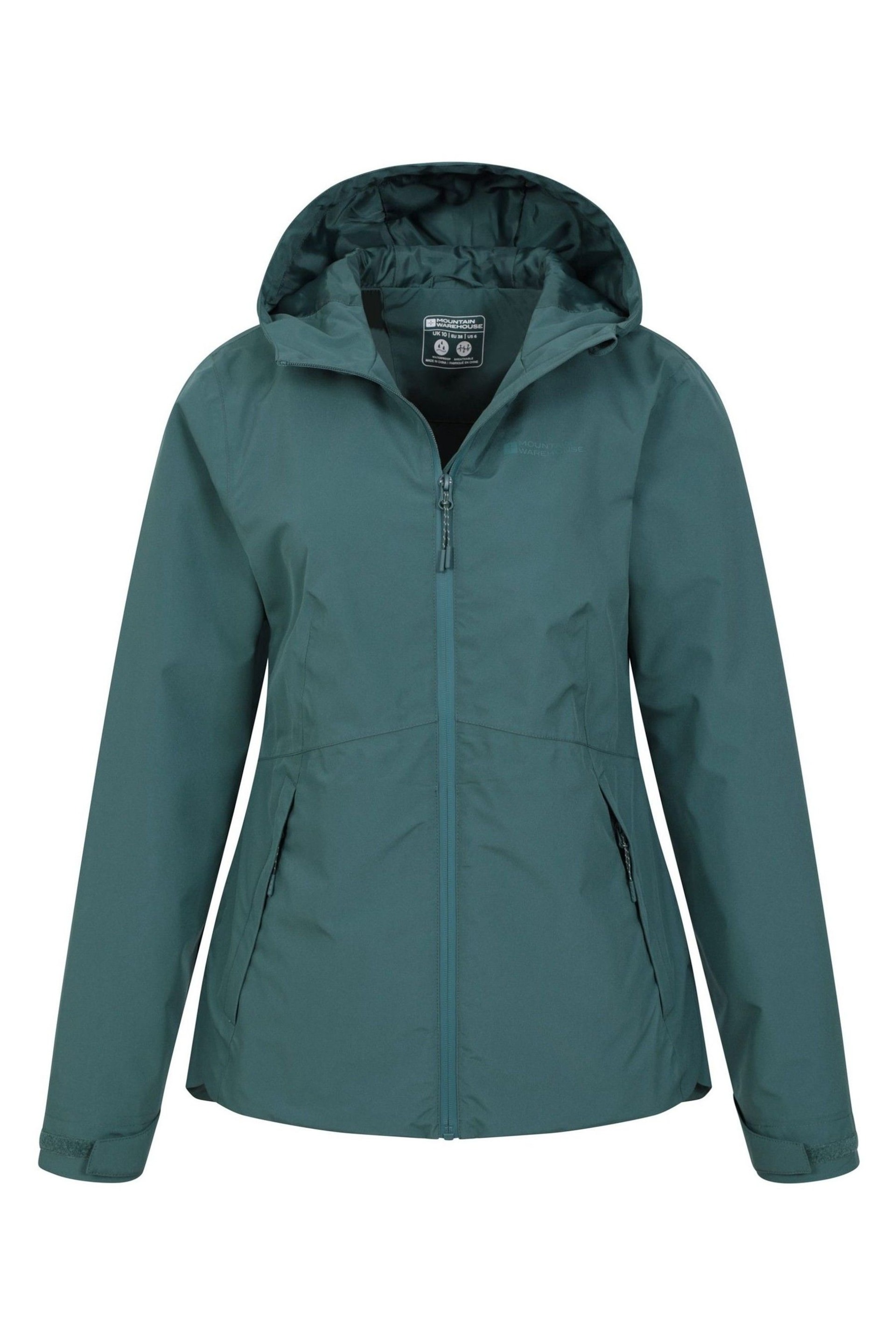 Mountain Warehouse Green Vancouver Ultra-Lightweight Womens Waterproof Jacket - Image 4 of 5