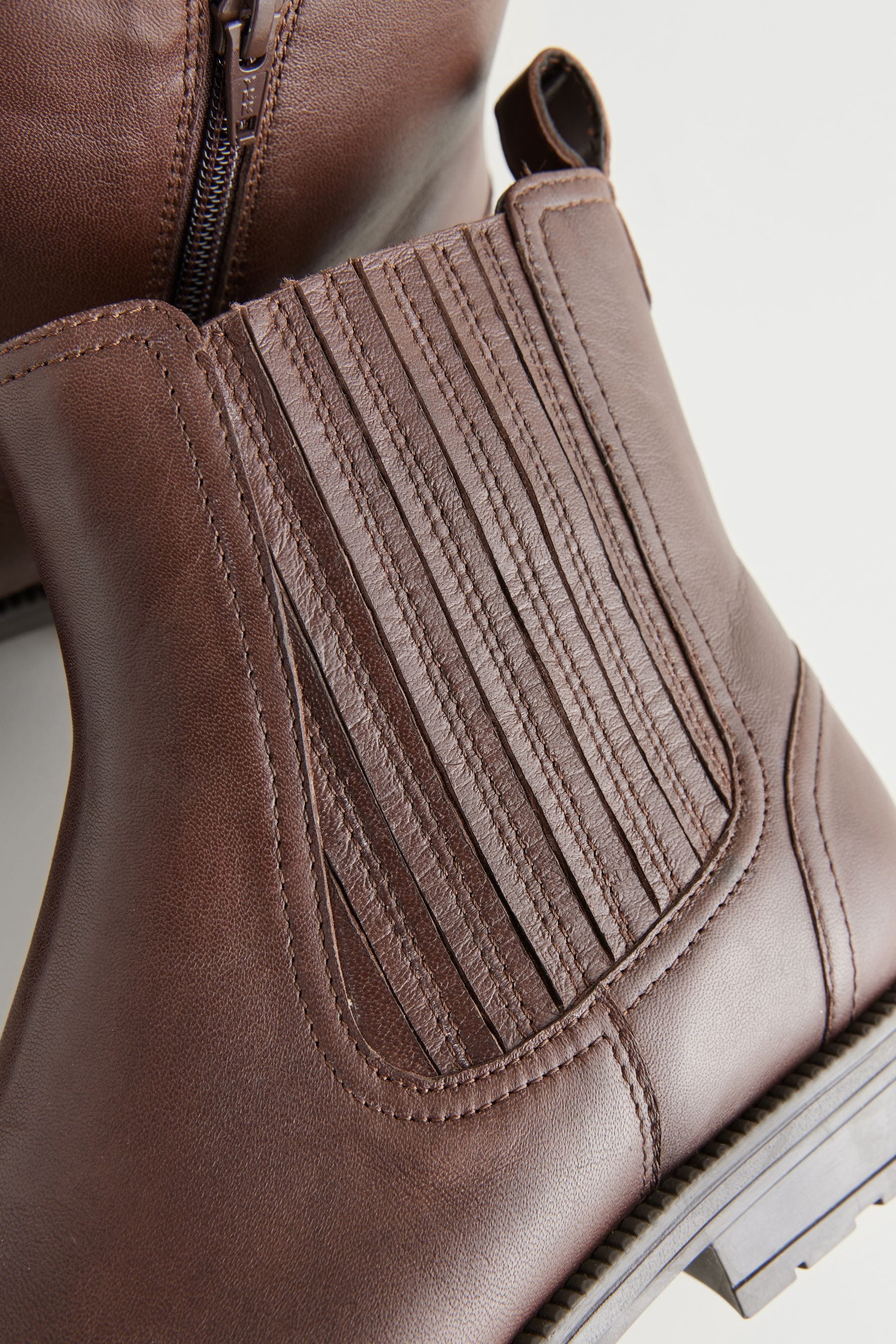 Buy Chocolate Brown Standard Wide Fit Forever Comfort Leather Chelsea Ankle Boots from Next Ireland