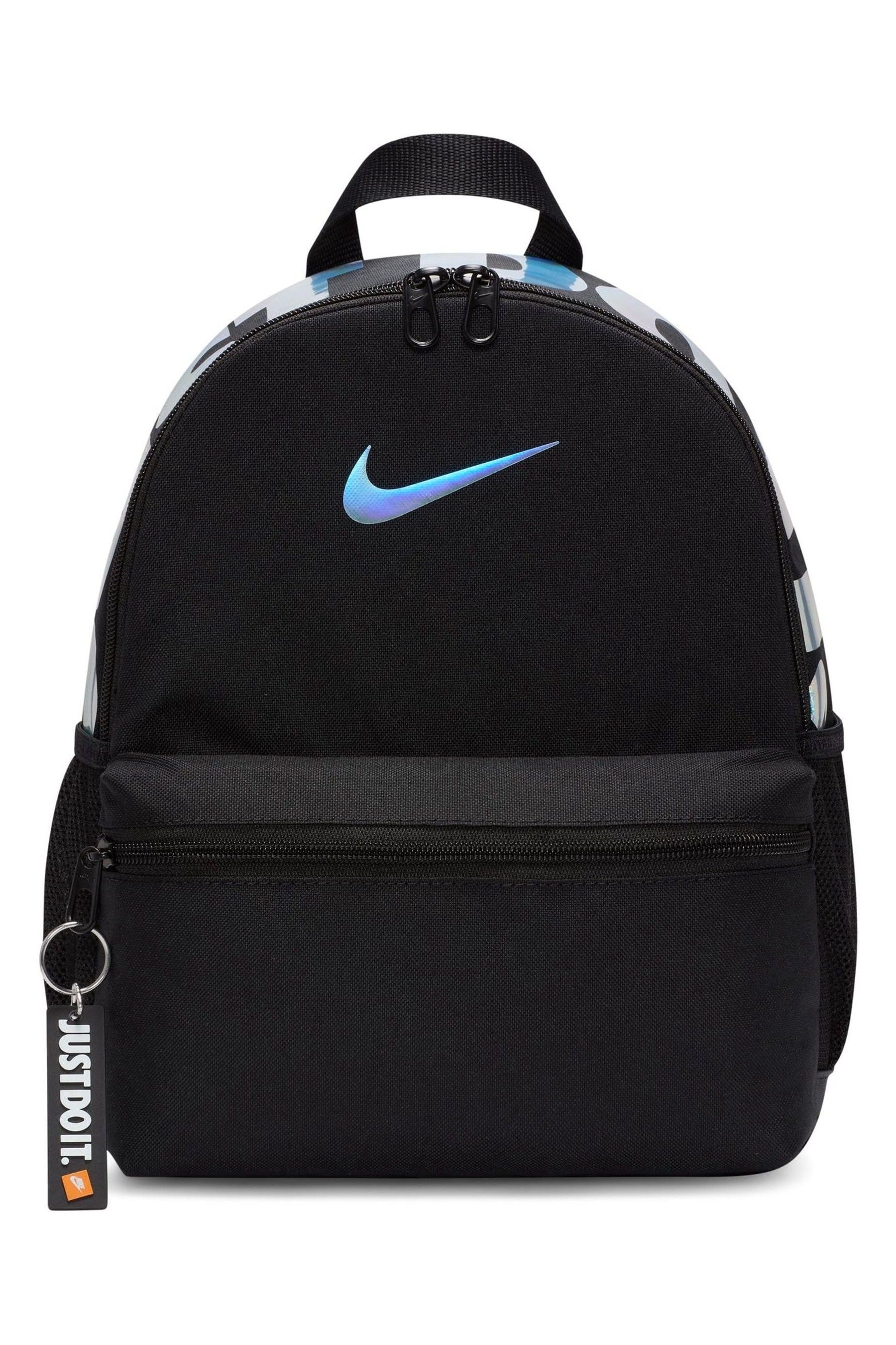 Nike black just do it logo mini backpack clearance