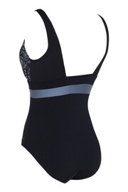 Zoggs Square Back Black Swimsuit With Foam Cup Support - Image 8 of 8