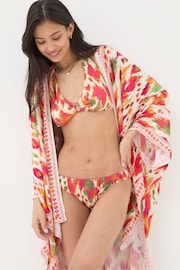 FatFace Orange Paradise Ikat Short Kimono - Image 1 of 4