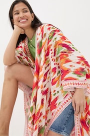 FatFace Orange Paradise Ikat Short Kimono - Image 2 of 4