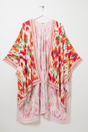 FatFace Orange Paradise Ikat Short Kimono - Image 4 of 4
