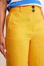 Boden Yellow Petite Westbourne Linen Trousers - Image 2 of 5