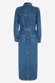 Mint Velvet Blue Indigo Denim Midi Shirt Dress - Image 11 of 11