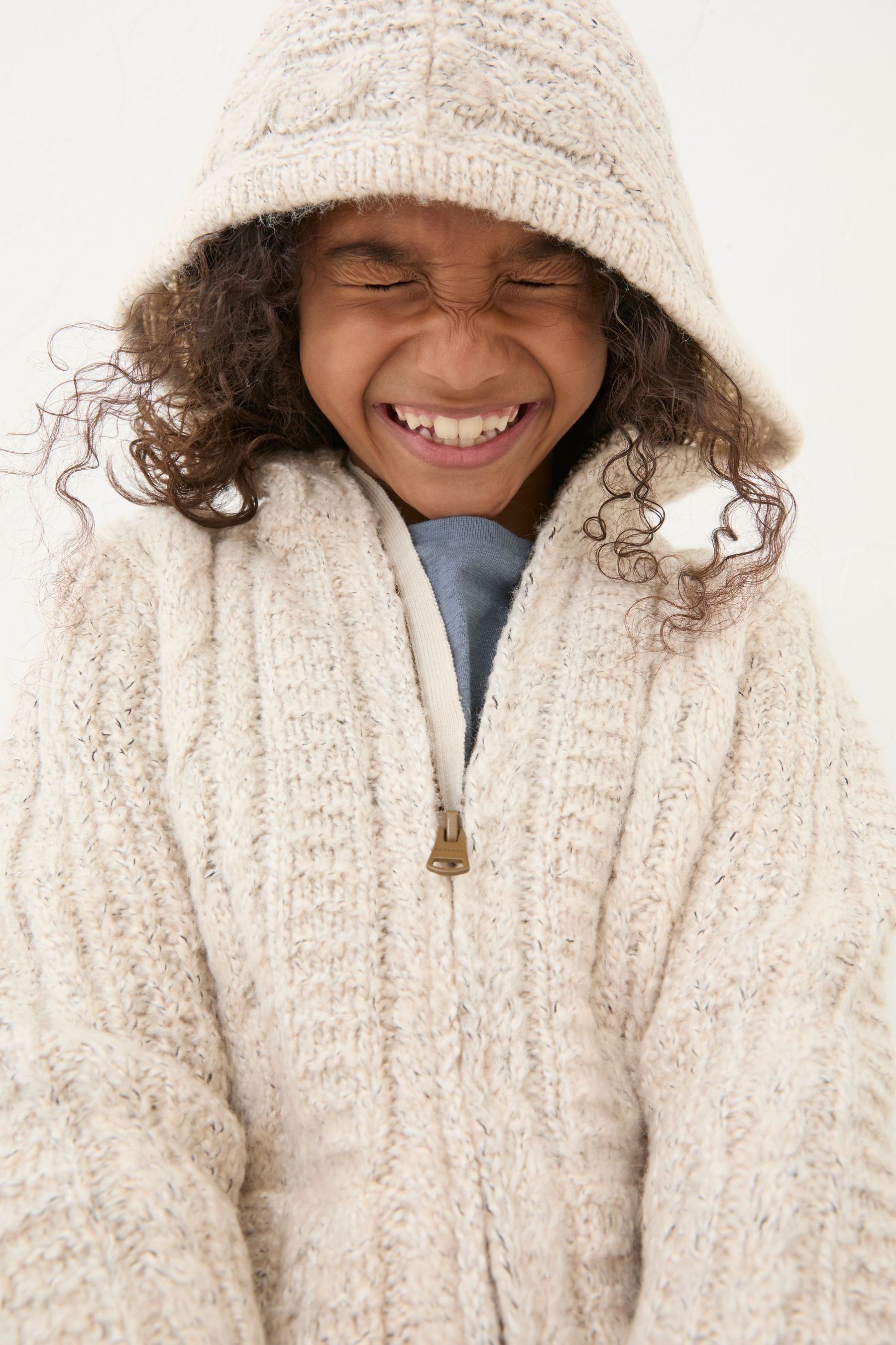 FatFace Knit Hoodie
