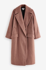 Rose Pink Overcoat with Revere Collar - Image 6 of 9