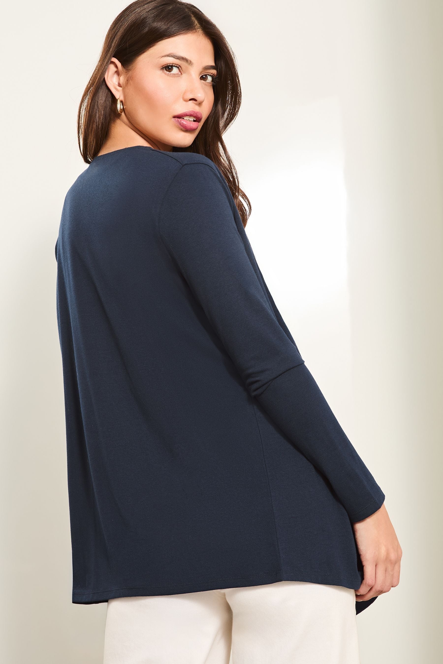 Blue waterfall cardigan outlet