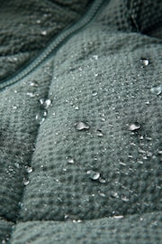 Blue Shower Resistant Textured Padded Jacket - Image 6 of 8