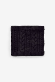 Black Cable Knit Snood (1-16yrs) - Image 2 of 3