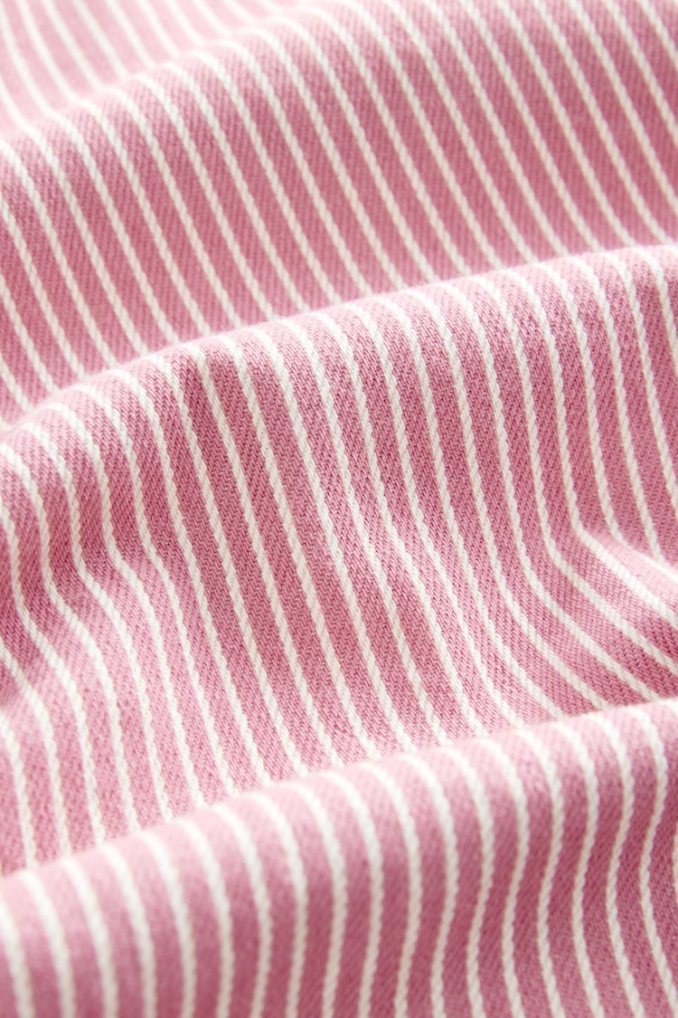 Pink Stripe 100% Cotton Denim Midi Skirt - Image 6 of 6