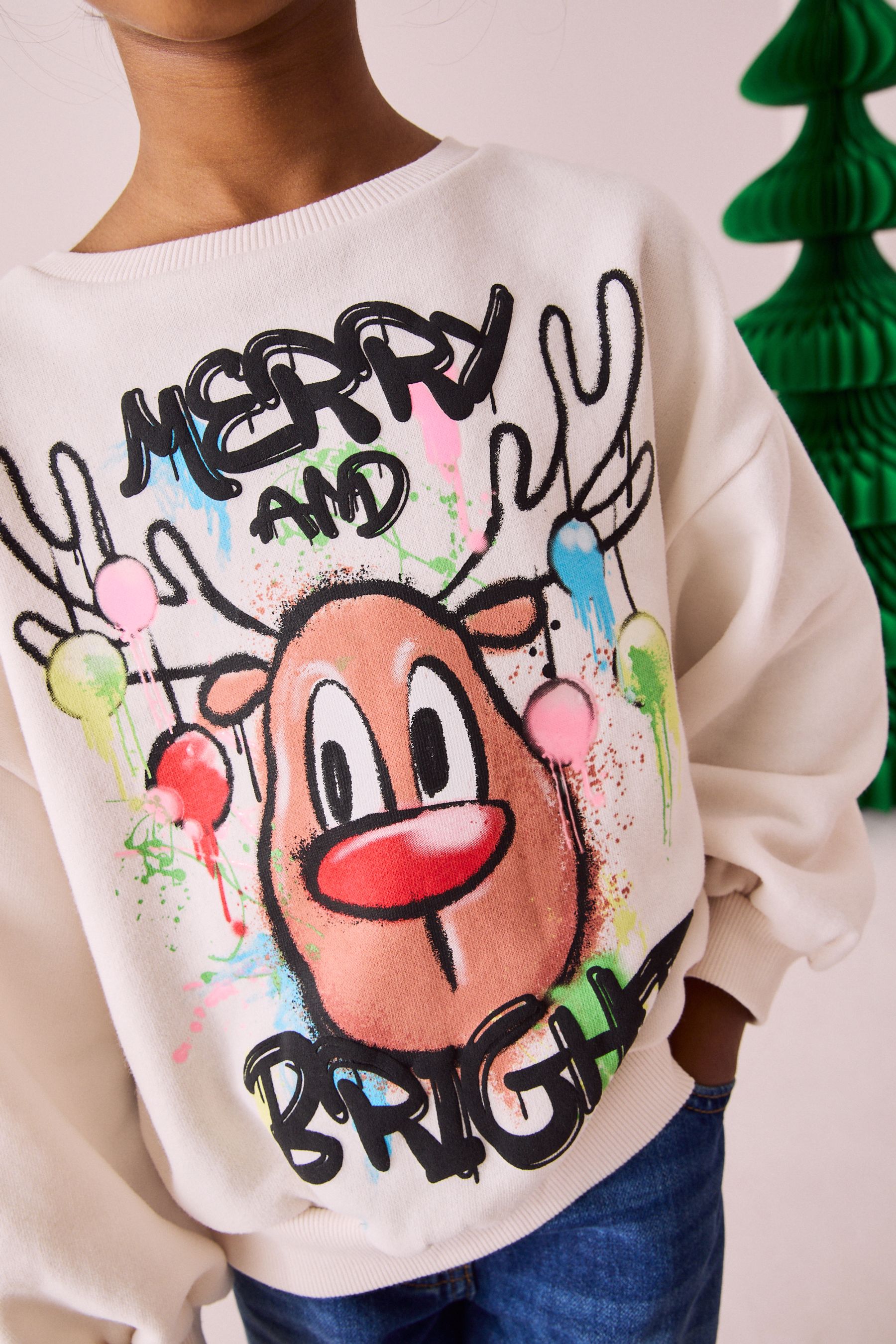Reindeer sweatshirt store