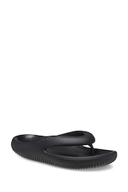 Crocs Black Mellow Recovery Flip Flops - Image 2 of 4