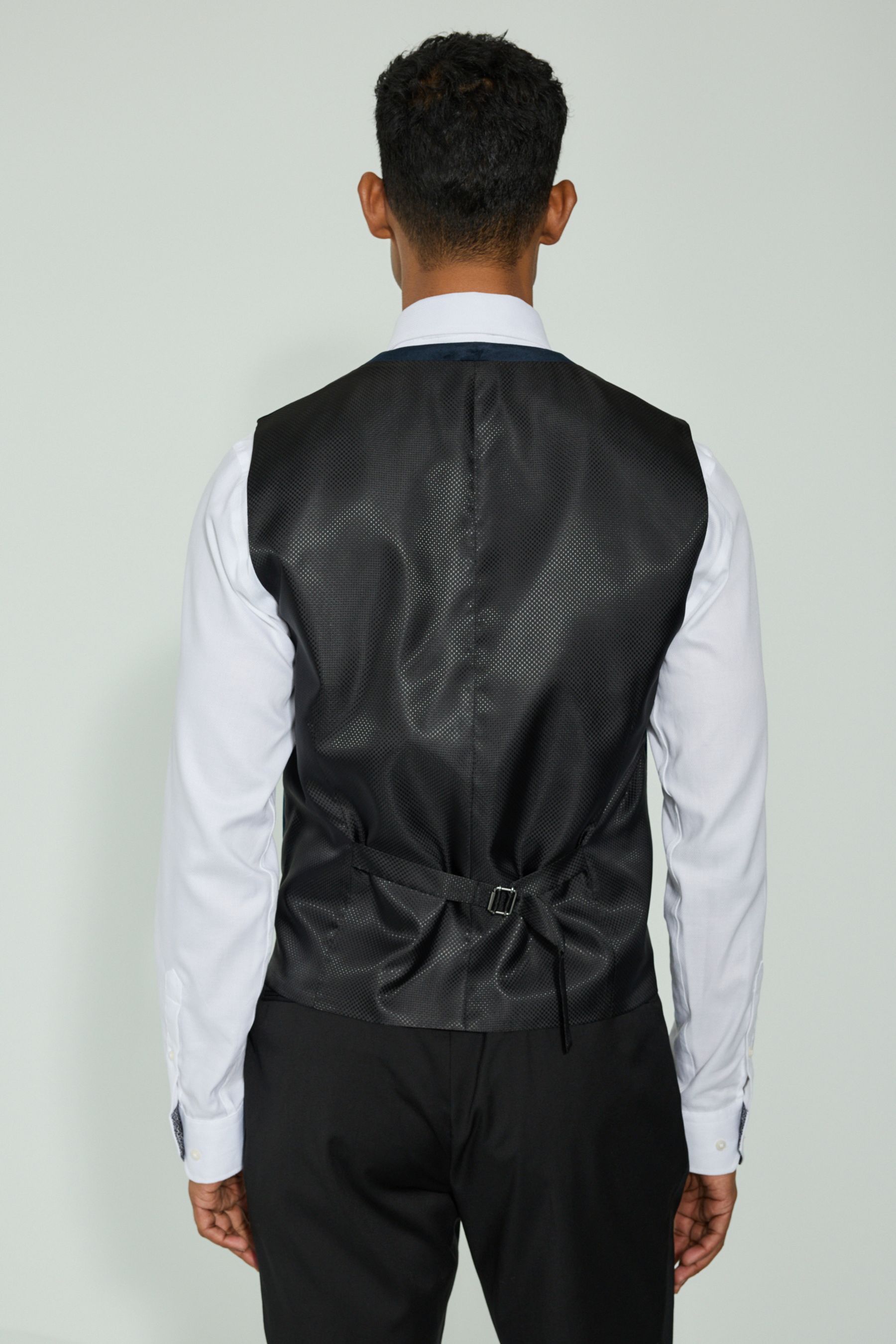 Buy Navy Blue Velvet Waistcoat from Next Luxembourg