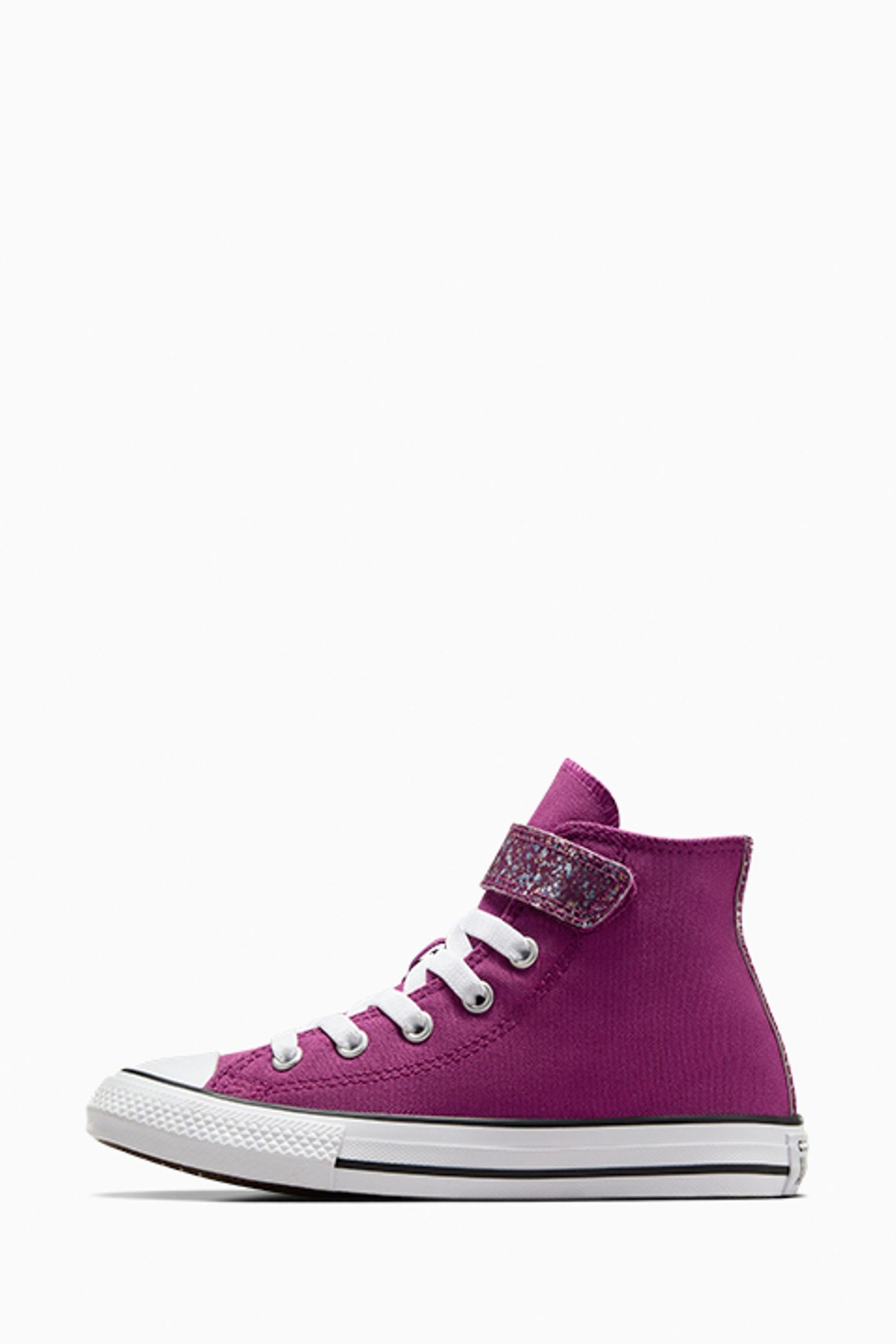 Buy Converse Purple Chuck Taylor Glitter Strap 1V Junior Trainers from the Next UK online shop