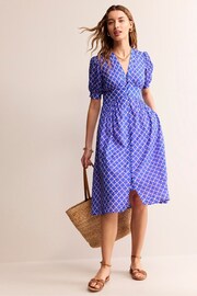 Boden Pink Elsa Crinkle Midi Tea Dress - Image 1 of 5