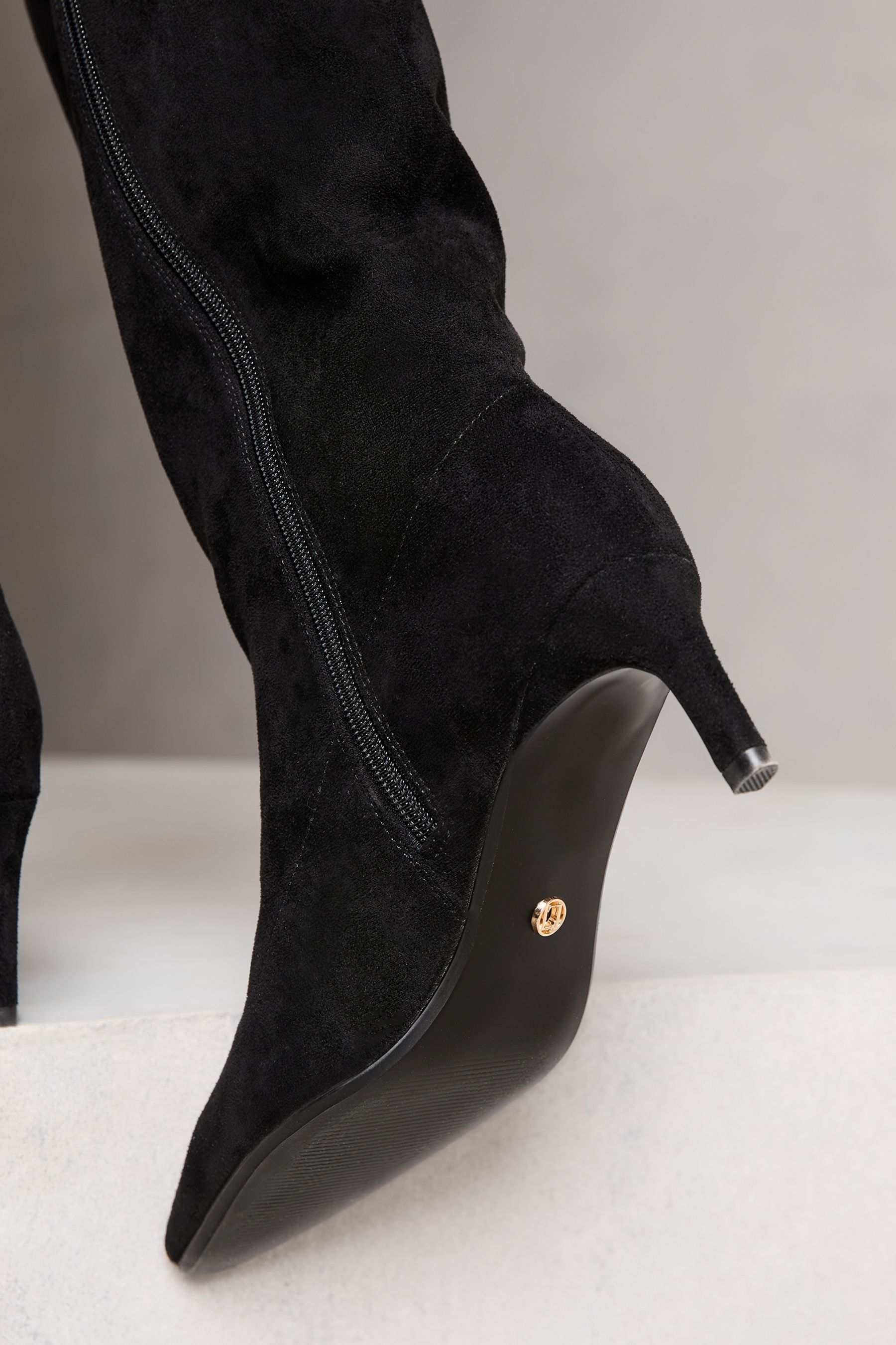 Kitten heel calf boots shop