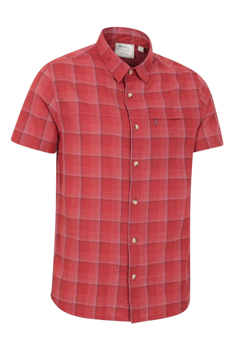 Mountain Warehouse Red Mens Holiday 100% Cotton Shirt - Image 2 of 5