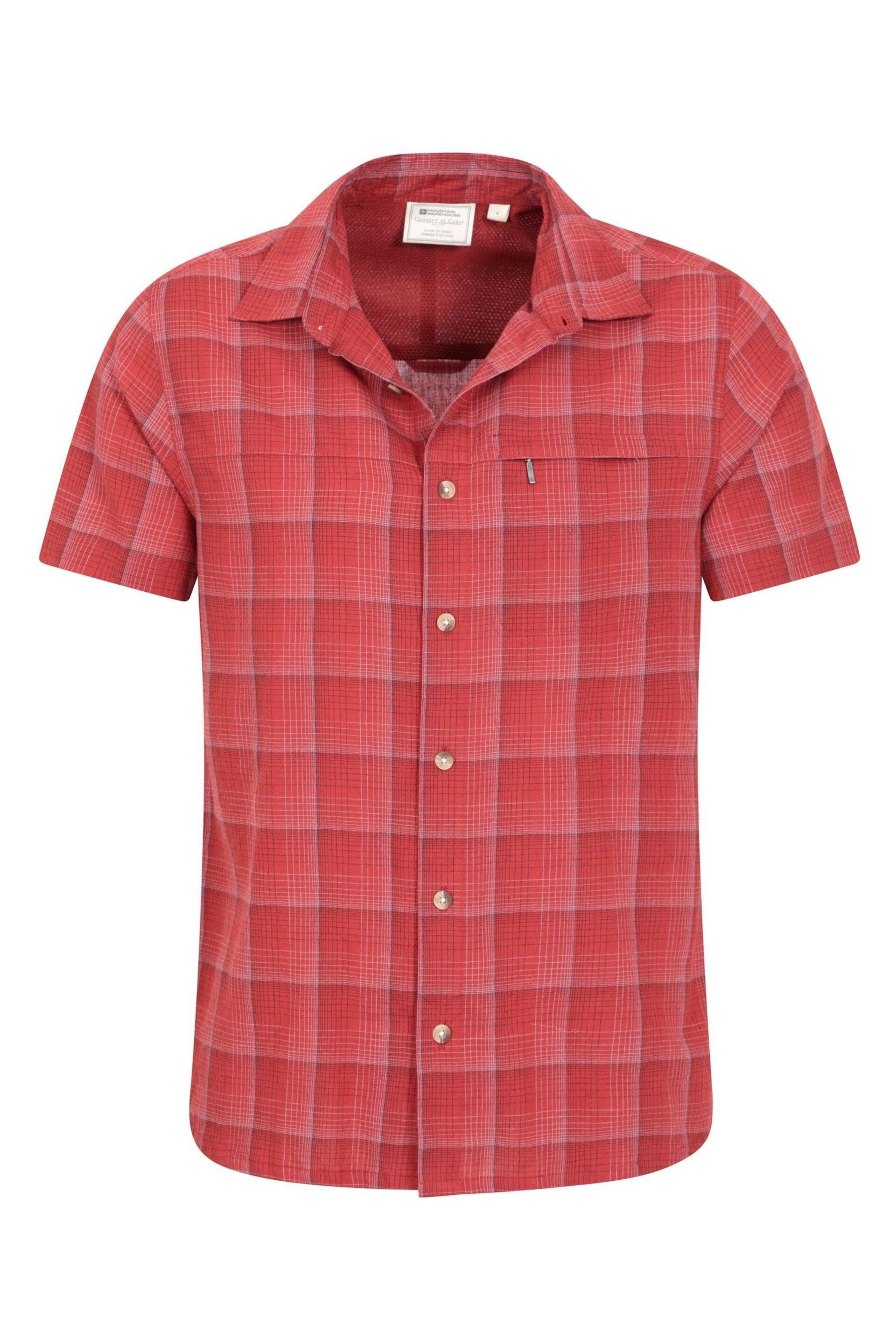 Mountain Warehouse Red Mens Holiday Cotton Shirt - Image 5 of 5