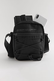 Black Nylon Bungee Cord Cross-Body Bag - Image 3 of 7