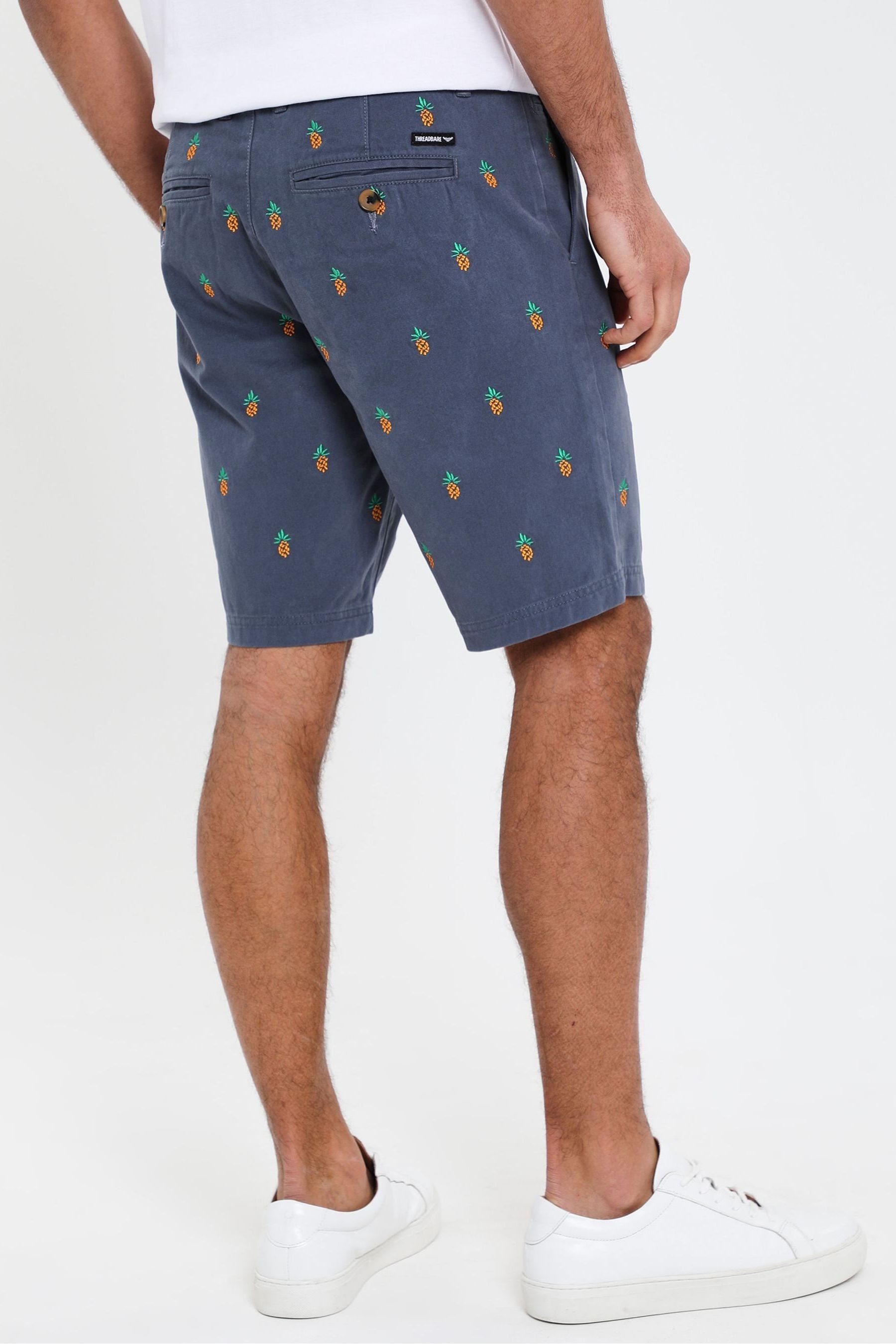 Embroidered chino shorts sales