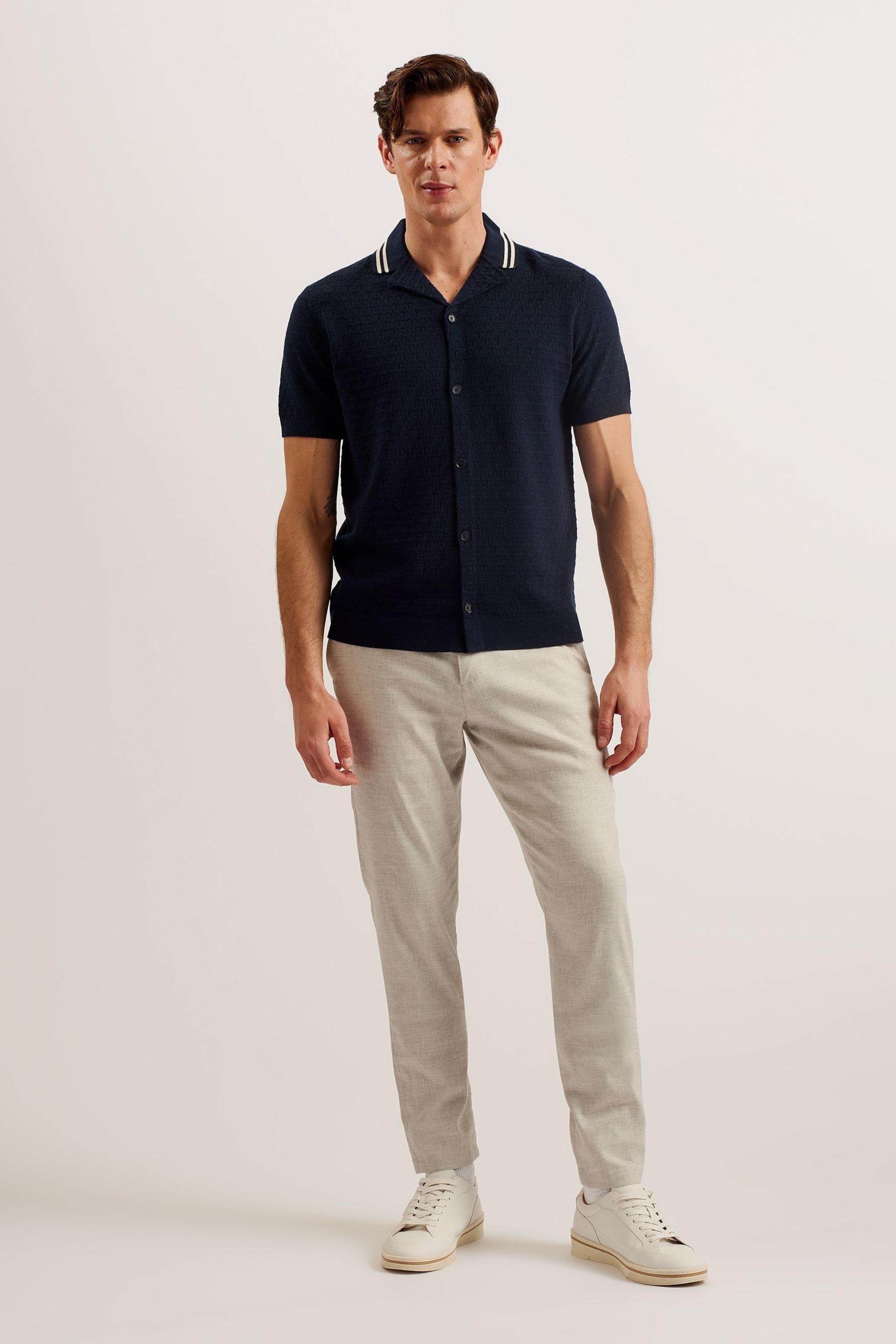 Ted Baker Blue Ewann Short Sleeve Regular Shirt - Image 2 of 6