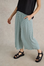 White Stuff Blue Lisette Crinkle Culottes - Image 1 of 7