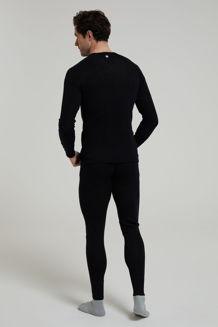 Mountain Warehouse Black Merino Mens Round Neck Thermal Top - Image 1 of 4