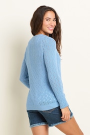 Brakeburn Blue Wave Pointelle Knitted Cardigan - Image 2 of 5